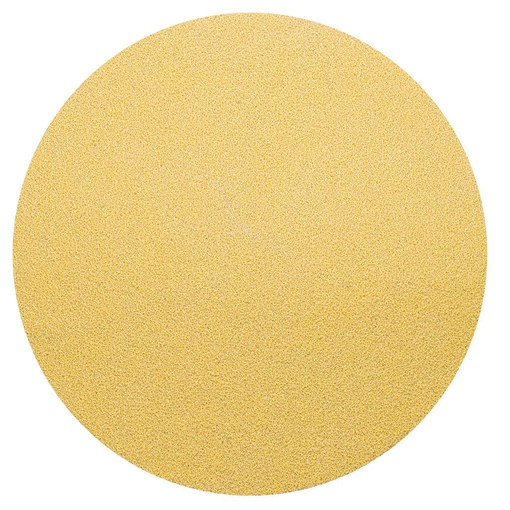 Benchmark Abrasives 6 Inch Sanding Discs Hook and Loop, Aluminum Oxide Stearated Gold No Hole Adhesive Sandpaper for Surface Blending, Automotive - Orbital Sander Sandpaper (50 Discs), 120 Grit