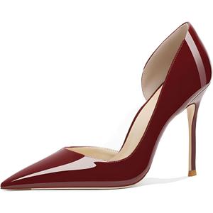 Women's 3.9 Inch Pumps Pointed Toe Stiletto Heels Shallow Mouth High Heels Party Night Club Wedding Dress Shoes US 9.5