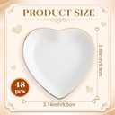 Shappy 48 Pcs Ceramic Jewelry Tray Ring Dish Bulk Trinket Holder Dish for Women Bridal Shower Weddings Birthdays Gifts(4 Inch,Heart)