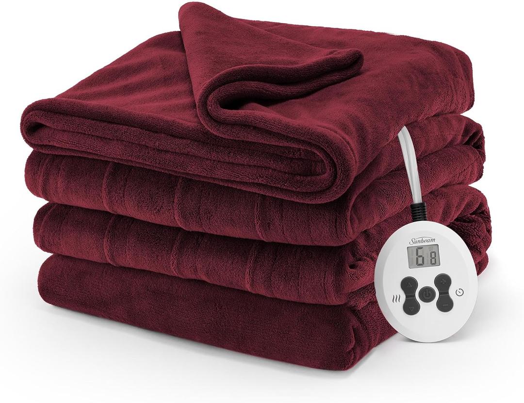Sunbeam Royal Luxe Cabernet Heated Blanket - Twin