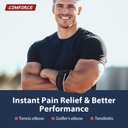 Golfer Elbow Brace for Men & Women with Removebale 3D Air Cushion Paded, Lightweight Adjustable Tennis Elbow Brace for Tendonitis Pain Relief, Elbow Support for Sport