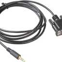 DB9Pin M to DC3.5mm Serial RS232 Cable 6feet DB9Pin to 3.5mm Serial Cable L= 6FT Black