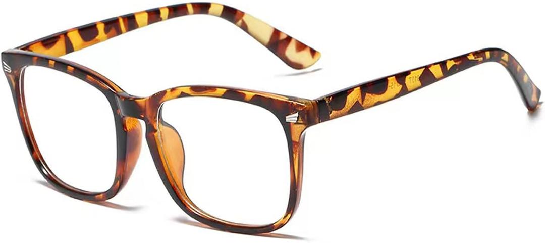Jcerki Myopia glasses -1.50 Distance nearsighted glasses Leopard Print Frame Unisex Glasses