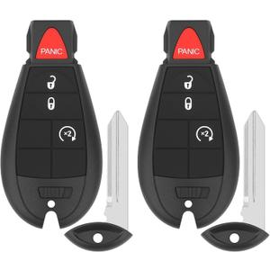 Key Fob Replacement for 2009-2012 Dodge Ram & Journey/ 08-12 Durango Charger/ 08-14 Challenger/ 08-20 Grand Caravan/ 08-13 Grand Caravan/ 08-16 Chrysler Town Country/ 09-12 VW Routan, 2Pcs