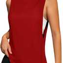 Open Side Tank Tops for Women Sleeveless Workout Top Muscle Tanks Red XL