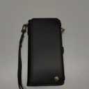 Defencase for iPhone 14 Magnetic Wallet Case Compatible with Magsafe with RFID Blocking Zipper & Card Holder for Women Men, PU Leather Strap Detachable Phone Case for iPhone 14 (6.1 inches), Black