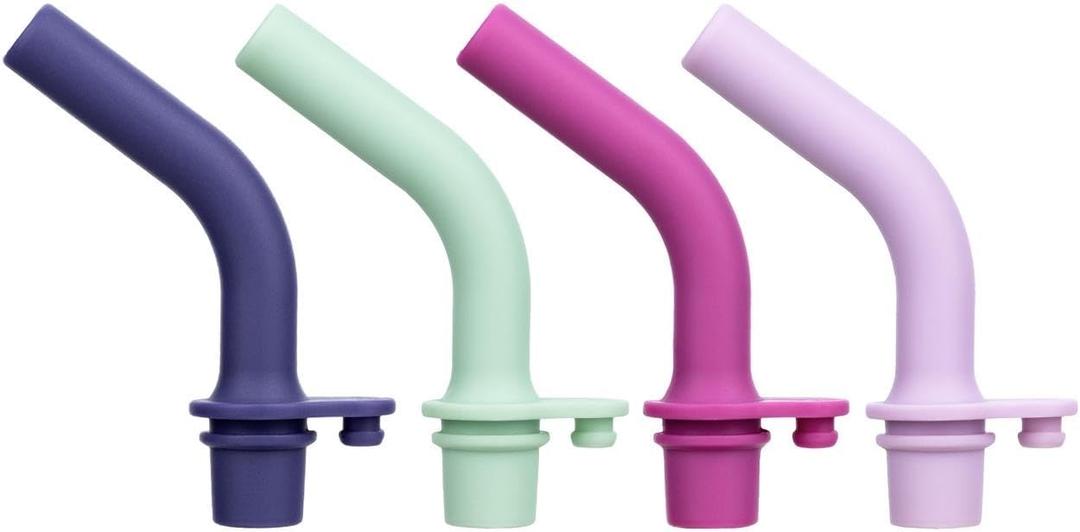 Pandaloo® Replacement Silicone Straw Tips – 4-Pack – Soft & Safe Sippy Spout Replacements – Fits Pandaloo Cups (Mason Jar & Stainless Steel) – BPA-Free, Food Grade Silicone – 5 Count