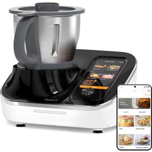 TOKIT Omni Cook C2 Smart Cooking Robot Food Processor Thermomix Automatic Cooking Machine 21 Functions AI Cooker Robot- Blender, Stirrer, Fry, Steamer, Chopper, Cutter, 3000+ Free Recipes, 95F-356