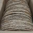 50 Pcs Cattail Round Woven Placemats Set, Cattail Placemats with Pearl Napkin Rings Boho Farmhouse Rustic Woven Chargers Natural Mat Bulk for Wedding Party, Dinner Table (12 Inch)