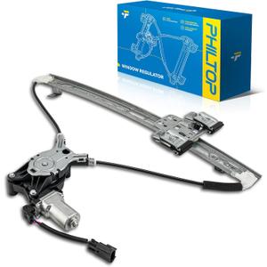 PHILTOP 748-115 Front Right Passenger Side Power Window Regulator with Motor Compatible with Dodge Dakota 2005-2010, Ram Dakota 2011, Mitsubishi Raider 2006-2009