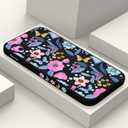 LEECG for Samsung Galaxy S20 Case Creative Flower Pattern Design Dropproof Slim Protective for Galaxy S20 Phone Cover 6.2 inch-Flower Black