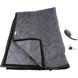 Oxford Cloth Antifreeze Thermal Insulation Window Curtain Set with Three-Layer Heat Retention Design for Winter Energy Saving in Home, Includes Self-Adhesive Fasteners and Push Pins(39in x 63in)