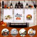 SUNLAND Halloween Kitchen Towels Home Decorative Holiday Kitchen Towel Fast Drying Tea Towel Night of Terror, Trick or Treat,Pumpkin and Ghost Dish Towels 16 Inch X 24 Inch Set of 6