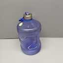 New Wave Enviro Iconic 1 Gallon Round BPA Free Water Bottle with Stainless Steel Cap and Integrated Handle, Ideal for Gym and Outdoor Life, Blue