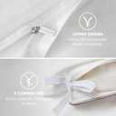 Bedsure 100% Cotton Percale Duvet Cover King, Luxury Hotel Duvet Cover, Curly Frame White Comforter Cover, PureWoven Breathable & Lightweight Bedding Set for All Season, 3 Pieces, 104"x90"