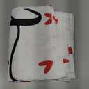 Horaldaily Valentine Tablecloth 60x104 Inch Rectangle, Mini Love Hearts White Washable Table Cover for Party Picnic Dinner Decor