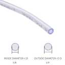 DERNORD PVC Tubing 1/8"ID X 1/4"OD Flexible Clear Vinyl Hose 50 Feet for Food Grade