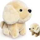 Cute Dog Stuffed Animals for Girls and Boys, Mini Kawaii Puppy Plushies Toy, Puppy Plush Toys Kids Keychain, Small Stuffed Animal for Kids and Toddlers Party Favors, Classroom Prizes (Light Brown)