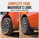 Mabett Mud Flaps for 2022-2026 Ford Maverick Accessories | Not Fit Lobo Trim, Upper PP Rigid and Lower TPE Flexible, Fender Splash Shield Guard, Debris Protection, Direct Bolt Fit