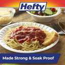 Hefty Everyday Soak Proof Disposable Foam Plates, 8.9 Inches, 100 Count, Disposable White Plates for Lunch, Salads, and Appetizers, Great for Everyday Use, Easy Cleanup