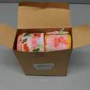 LaRibbons Floral Ribbon Wired 6 Rolls 2.5 Inch x 36 Yards TTL, Yellow Green and Pink Butterfly Flower Ribbon with Plaid and Polka Dot Printed for Spring Summer Crafts Wrapping Wreath Bow Decoration