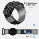 Nereides Band Compatible with Samsung Galaxy Watch 7 6 5 4 40mm 44mm/Watch 6 4 Classic 43/47mm 42/46mm, Galaxy Watch 5 Pro 45mm/Active 2 Band, 20mm Nylon Adjustable Sports Strap for Men Women(Grey,L)