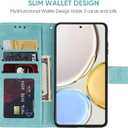 Case for Honor X9 4G/Honor X9 5G/Honor X30/Honor Magic4 Lite Wallet Case with Tempered Glass Screen Protector, Flower Leather Flip Credit Card Holder Stand Phone Cover for Huawei Honor X9 Green