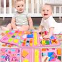 Gojmzo Busy Board Montessori Toys for Toddler Girl Birthday Gifts, Busy Book Sensory Toys for Toddlers, Learning Educational Toddler Travel Activities