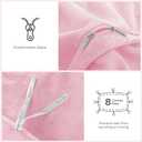 JELLYMONI Baby Pink Velvet Duvet Cover Queen Size - 3 Piece Ultra Soft Plush Bedding Set, Luxury Fluffy Comforter Cover with Zipper Closure & 8 Corner Ties for Bedroom