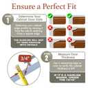 Cabinet Hero Slimline Cabinet Edge Protector - Prevents Chipping, Wear, Discoloration - Drawer Edge Guard, Bumper for Drawer - Easy Slip-On Installation - 3/4" Thick, 18" Length, White Pack of 4