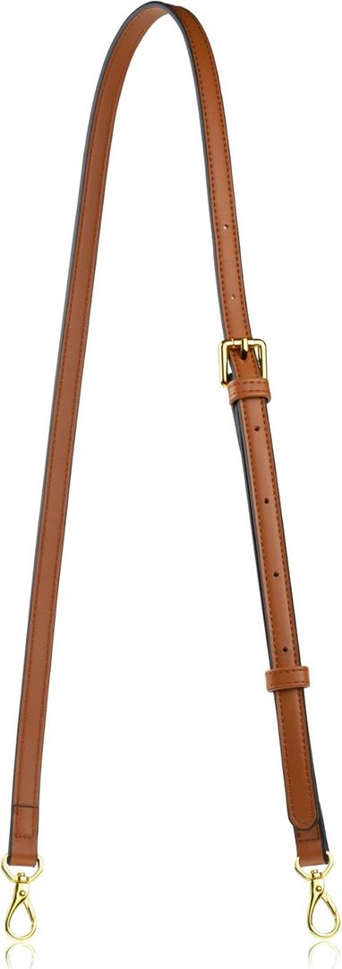 Allzedream Leather Purse Strap Replacement Crossbody Handbag Long Adjustable, Brown, M