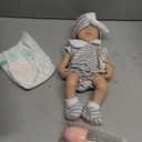 Yokyyi 13Inch Pascale Reborn Baby Dolls Silicone Full Body Correct Real Close Eyes Full Body Silicone Baby Dolls Sleeping Girl with Feeding Kit