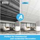 Art3d Drop Ceiling Tiles 48x24, Decorative PVC Ceiling Panels, Waterproof Rustproof and Durable 12-Pack, Glue Down, Rectangular Black