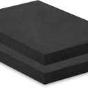 Amylove 2 Pcs Thermoform Molding Foam Sheet, 12 x 8 x 1 Inch, Black Press Thermoform Sheet for Holster and Sheath Making DIY Crafts Board Molding Sheath