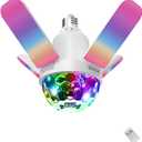 Disco Ball Light Bulb with Bluetooth Speaker,25W RGBW Electric Multicolor Changing,Sound Activated,Remote Control,E26/E27 Base Use for Indoor Party,Wedding,Halloween