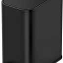 Cesun Small Bathroom Trash Can with Lid Soft Close, Step Pedal, 5 Liter / 1.3 Gallon Stainless Steel Garbage Can with Removable Inner Bucket, Waste Basket for Bathroom, Bedroom (Matte Black)
