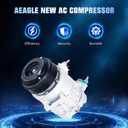 Air Conditioning Compressor & A/C Clutch for Ford Explorer 2011-2015 3.5L(Naturally Aspirated Only, Not Fit for turbocharged), Police Interceptor Utility 2013-2015 3.7L