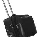 MATEIN Rolling Briefcase for Men, Large Rolling Laptop Bag with Big Wheels Fits 17.3 Inch Notebook for Travel Office Work, Water Resistant Roller Computer Case College Teacher Luggage Suitcase, Black, Fits Up to 17.3 Inch Laptop