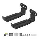 Howonder Soundbar Wall Mount,All Metal Sound Bar Mounts Under TV for Sonos,Samsung, Bose, Vizio, LG, Sony, JBL and More,Depth Adjustable 3.7”-6.3”, Hold up to 30 lbs,HD-118,2 Packs,Black