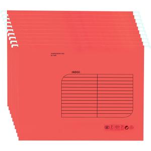 Hanging File Folder, A4 Suspension Files Holder, Hang Folder, Filing Cabinet Suspension File with Tab and Label for School Home Office, Red, 25 Pack