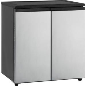 Avanti Mini Fridge Compact Side-by-Side Refrigerator with Freezer for Home Office or Dorm, Features Dual Doors Adjustable Glass Shelves and Adjustable Temperature Control, 5.5-Cu.Ft, Stainless Steel