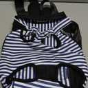 Pawaboo Pet Carrier Backpack, Adjustable Pet Front Cat Dog Carrier Backpack Travel Bag, Legs Out, Easy-Fit for Traveling Hiking Camping for Small Medium Dogs Cats Puppies, Medium, Blue & White Stripes