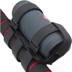 Portable Bike Golf-Cart Speaker Mount - Adjustable Strap Holder for JBL Flip 6 Charge 5 Series Bluetooth Speaker, Waterproof Holder for Railing or Handlebar of Bicycle, Scooter, utv, ATV, Motorcycle (Black Grained Max)