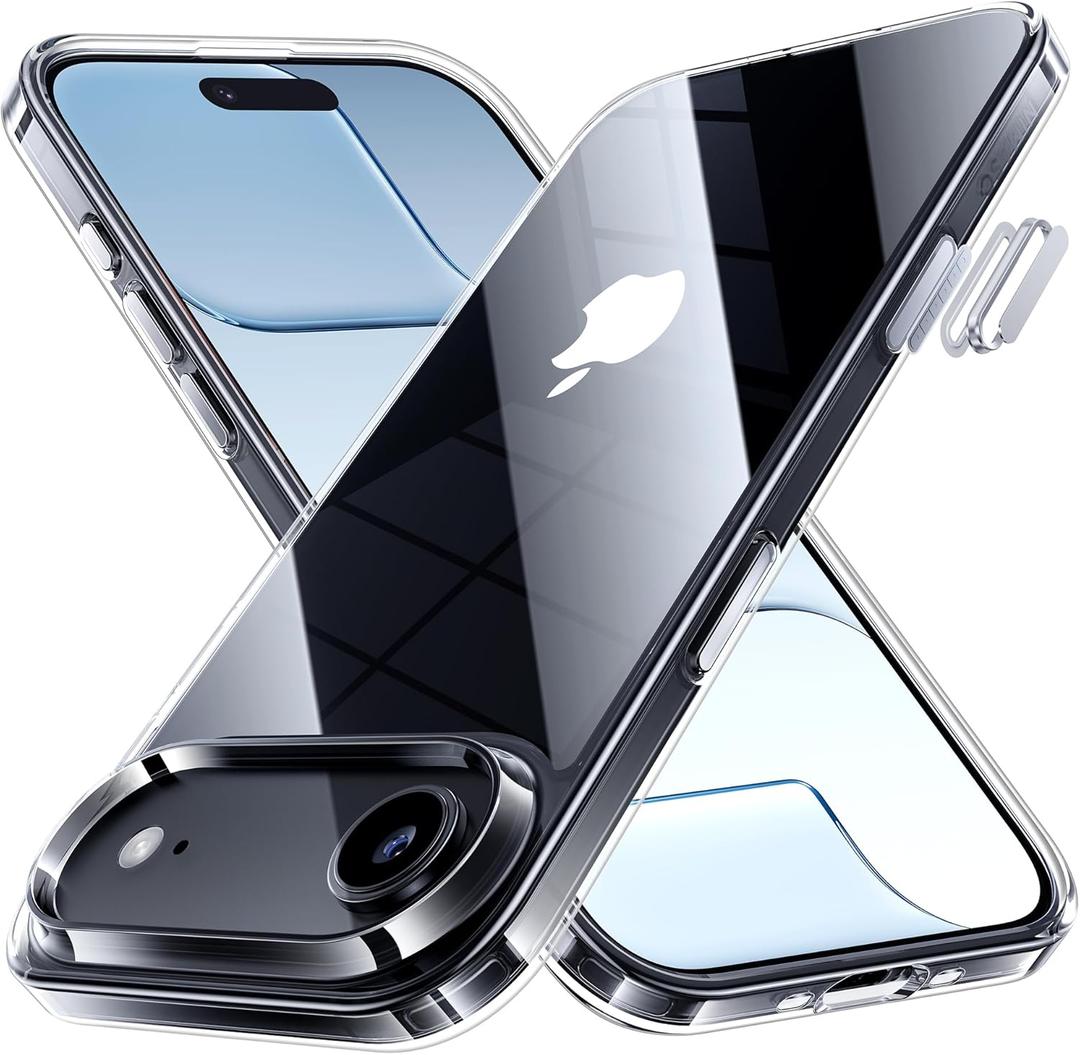 NIMASO for iPhone Air Case Clear, Military Grade Shockproof Drop Protection, Non-Yellowing Slim Thin Phone Cover for iPhone Air, Clear (iPhone Air 6.5 inch, Transparent)