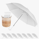 8 Pack Wedding Umbrella Bulk, Windproof Large Rain Umbrella, Strong Fiberglass Frame, Auto Open Wedding Umbrellas for Guests Bride Groom Photography Friend Gift