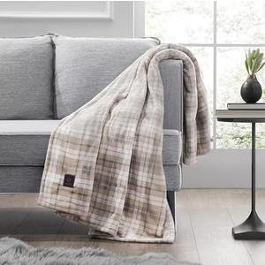 Brookstone Heated Throw Blanket - Heat Blankets Electric - Faux Fur Heated Throw Blanket- 4 Heat Settings, 4-Hour Auto Shut Off, 100% Polyester, 50"x60" - Oatmeal Plaid Brookstone Heated Throw Blanket - Heat Blankets Electric - Faux Fur Heated Throw Blanket- 4 Heat Settings, 4-Hour Auto Shut Off, 100% Polyester, 50"x60" - Oatmeal Plaid