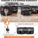 2-in-1 Dog Playpen Portable Cat Playpen, Non-Separable, No Assembly | Pop Up Puppy Pet Play Pen Tent Indoor Outdoor Enclosed, Large Kitten Crate Cage Kennel, Small Animals Kitty Condo House, 71"L x 34"W x 24.1"H