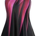 Hanna Nikole Women's Tankini Swimsuits Two Piece Tummy Control Bathing Suit Modest Swim Top with Shorts Plus Size Swimwear (Black), 26W