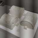 25DOL 35 Ounce Elegant Ceramic Kitchen Canisters Set of 3 - Beautifully Engraved Coffee Tea Sugar Storage Containers Airtight with Feet for Added Style and Stability - Ceramic Jar with Airtight Lid