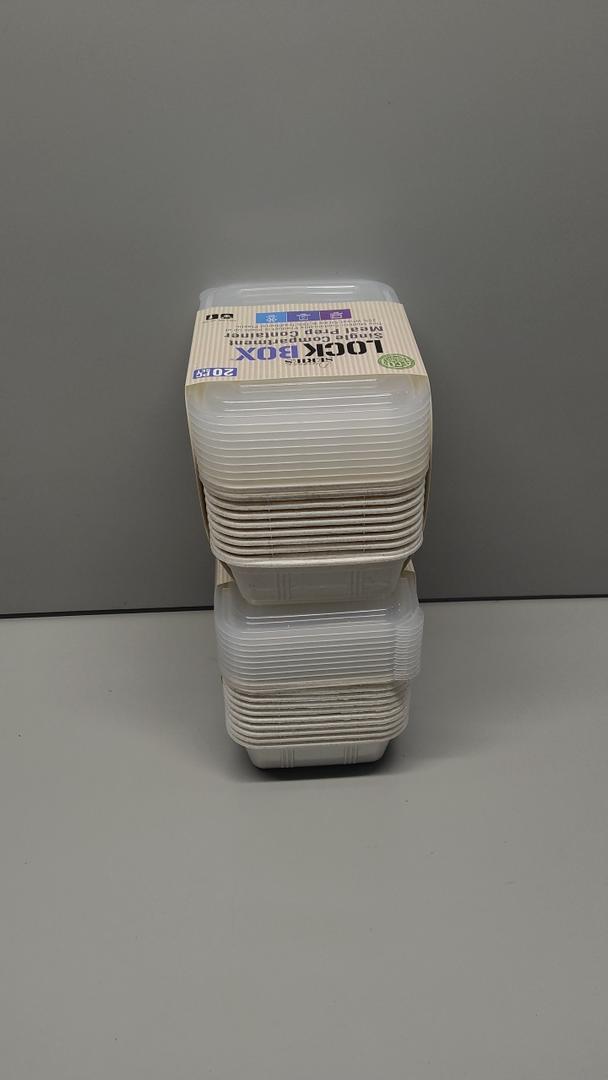 LOCKBOX Single Compartment Meal Prep Container (Count of 40, White)